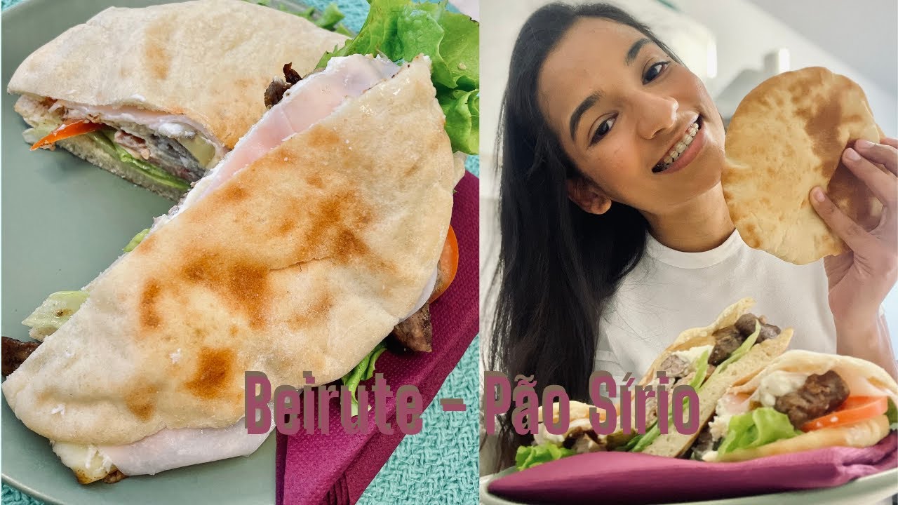 RECEITA DE PÃO SÍRIO OU PÃO PITA | MONTANDO UM BEIRUTE | FLORICANDO