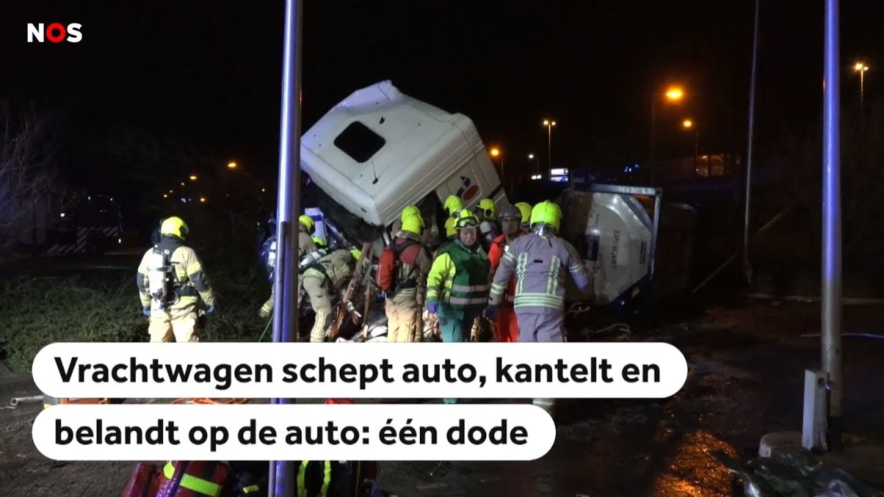 ROTTERDAM: Tankwagen landt op personenauto