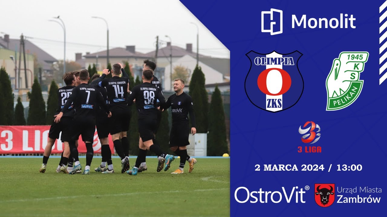 Olimpia Zambrów - Pelikan Łowicz [LIVE część 2] - transmisja na żywo