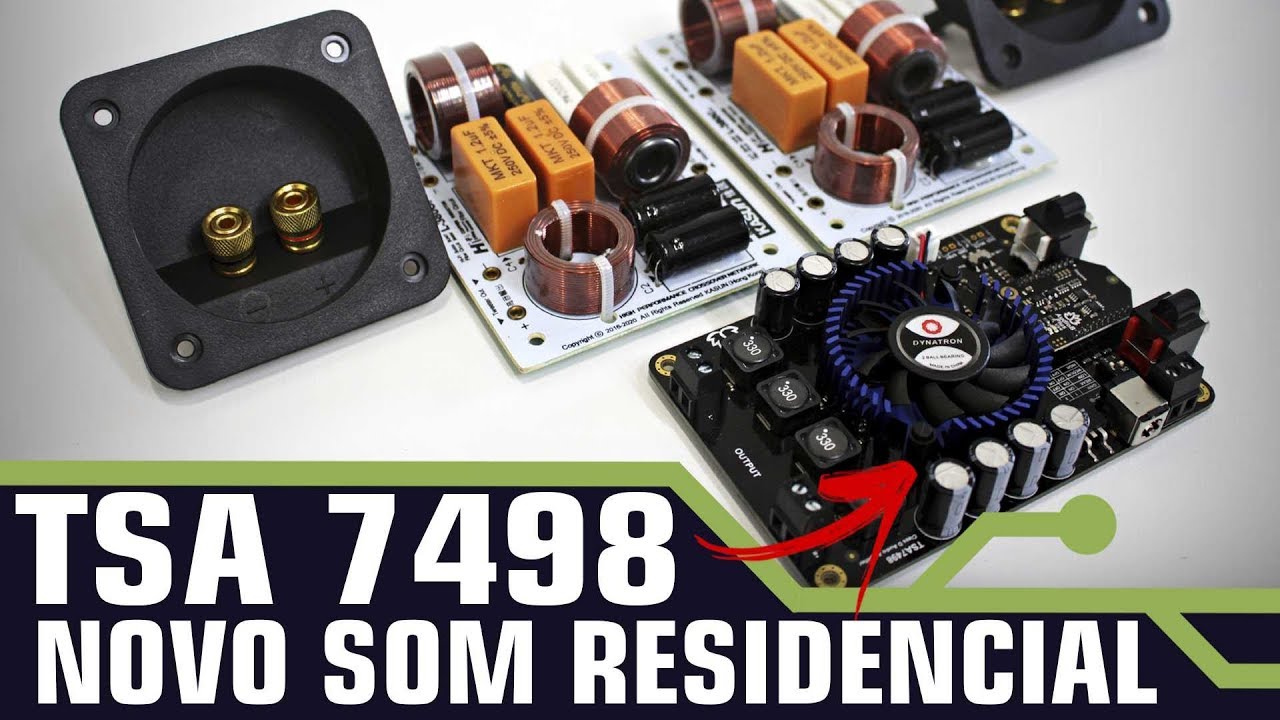 NOVO SOM RESIDENCIAL PARA O LAB - SOM High End com AMPLIFICADOR TSA 7498.