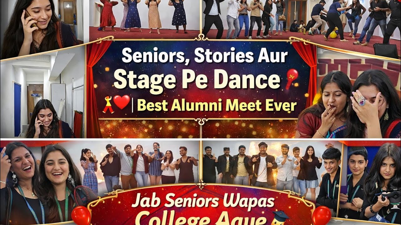 “Seniors, Stories | Aur Stage Pe Dance 💃❤️ | Best Alumni Meet VLOG EVER”  #vlog | #dailyvlog | #KJU
