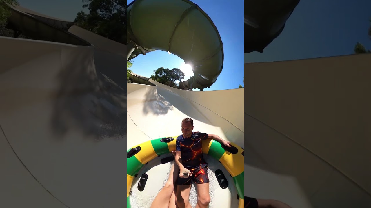 AquaBrava Anaconda Waterslide Face Cam #Shorts