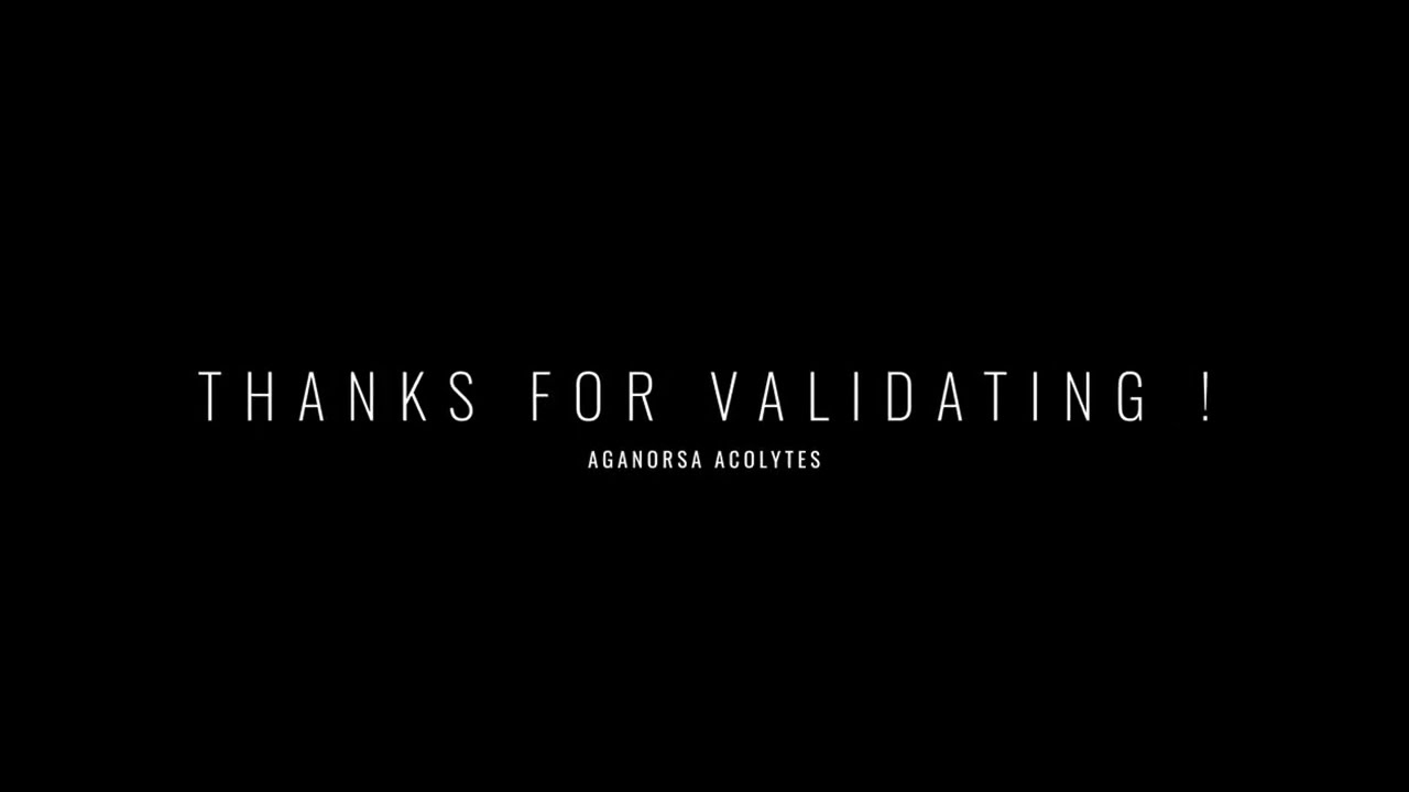Thank you for Validating