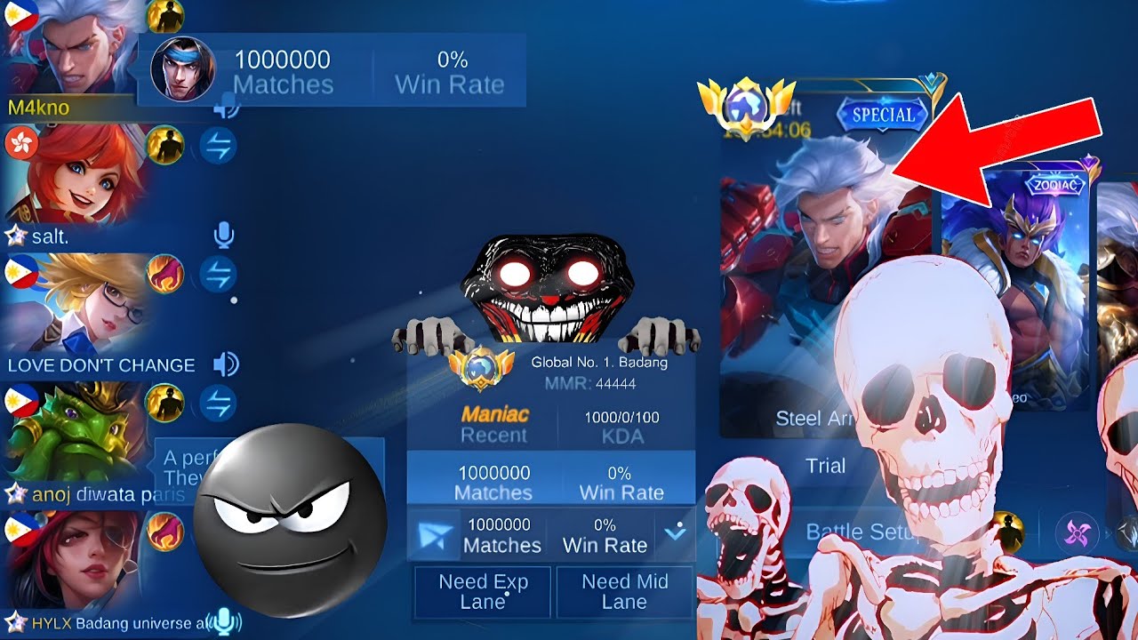 1000000 MATCHES BADANG BUT 0% WINRATE💀 
