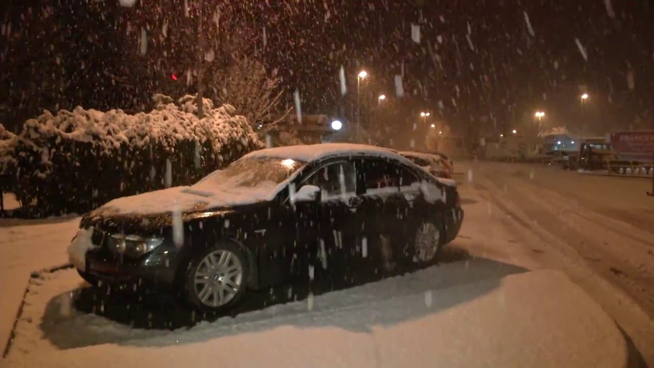 Starker Schneefall am 01.04.16 in Thüringen