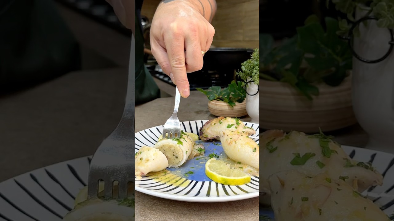 CALAMARI RIPIENI IN BIANCO FACILISSIMI IN PADELLA