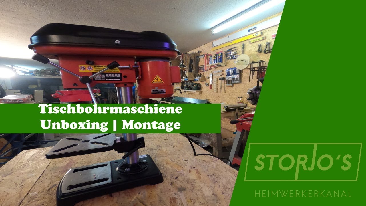 Tischbohrmaschine | Unboxing | Montage | Storjos Heimwerkerkanal