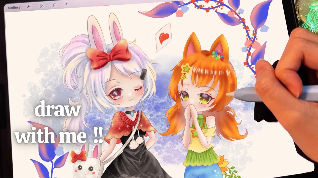Draw With Me°☆ | 🧸💖 ASMR Ipad Drawing | Kawaii chibi