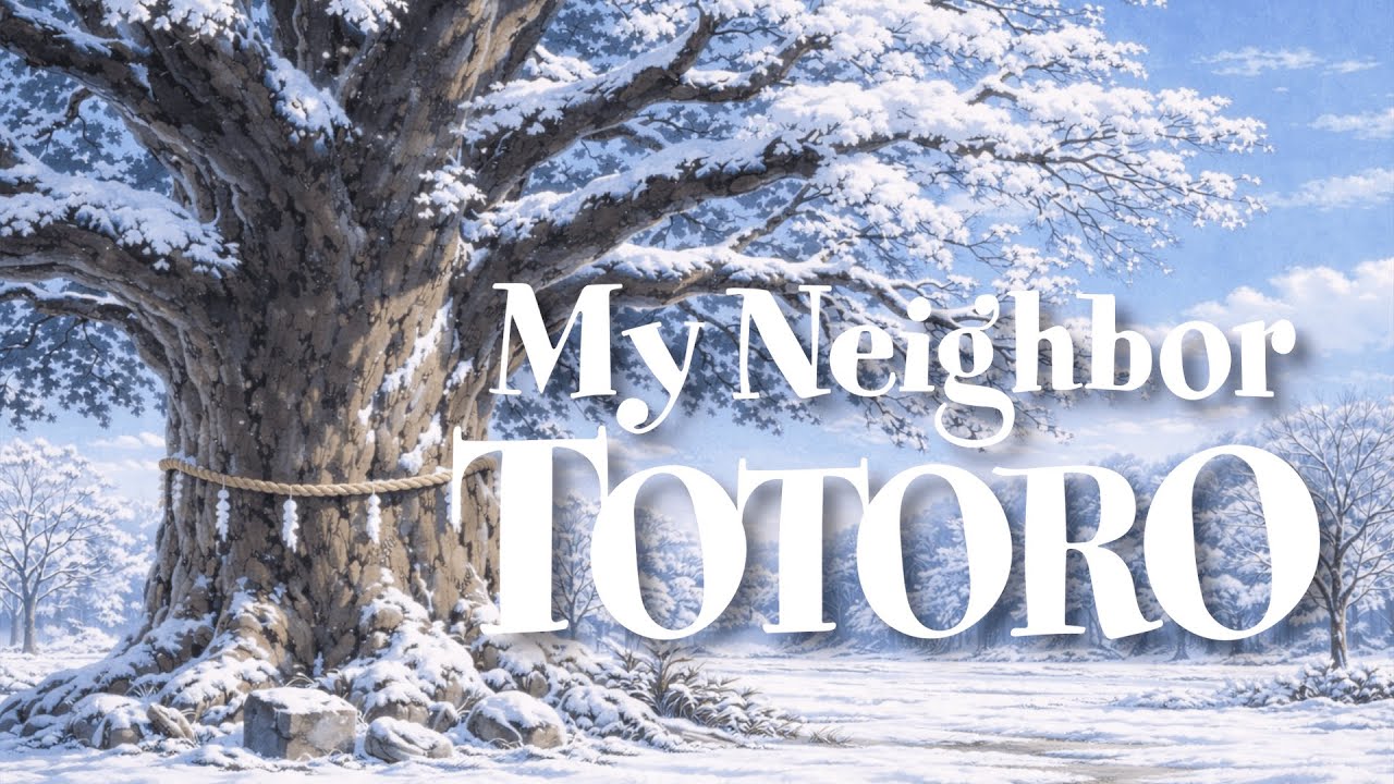 Studio Ghibli Relaxing Music & Totoro Winter Scenery | 2.5 Hours Calm Music for Study, Work or Sleep