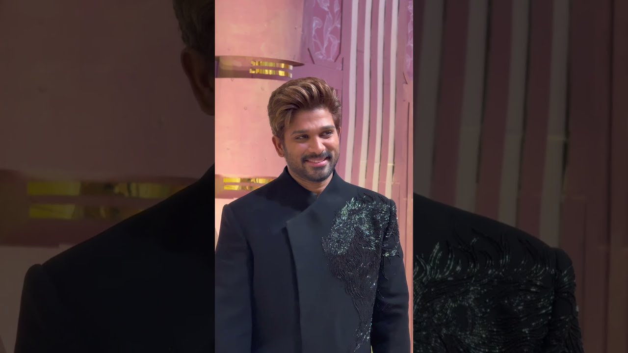 Icon star Allu Arjun at Pre-Wedding Reception of Allu Sirish & Nayanika | Allu Studios | Geetha Arts