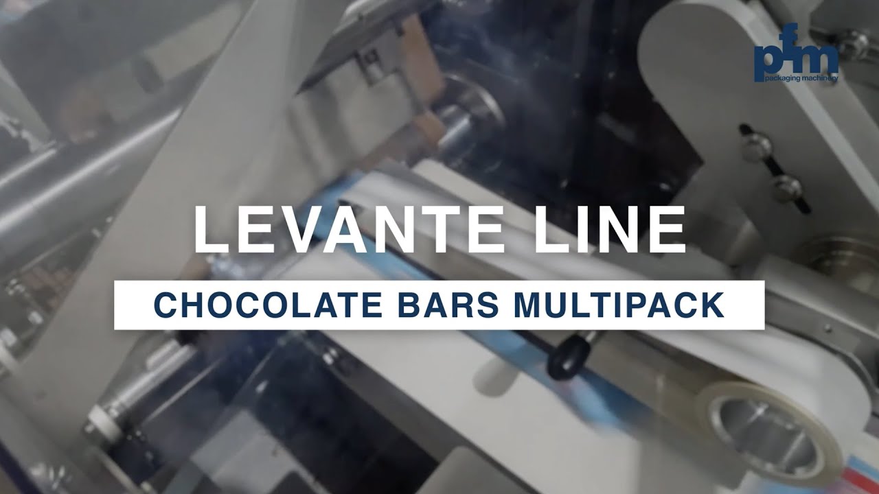 PFM Complete Line with LEVANTE flow wrapper for chocolate bars