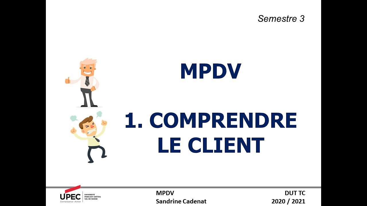 MPDV #Chapitre 1 Comprendre le client