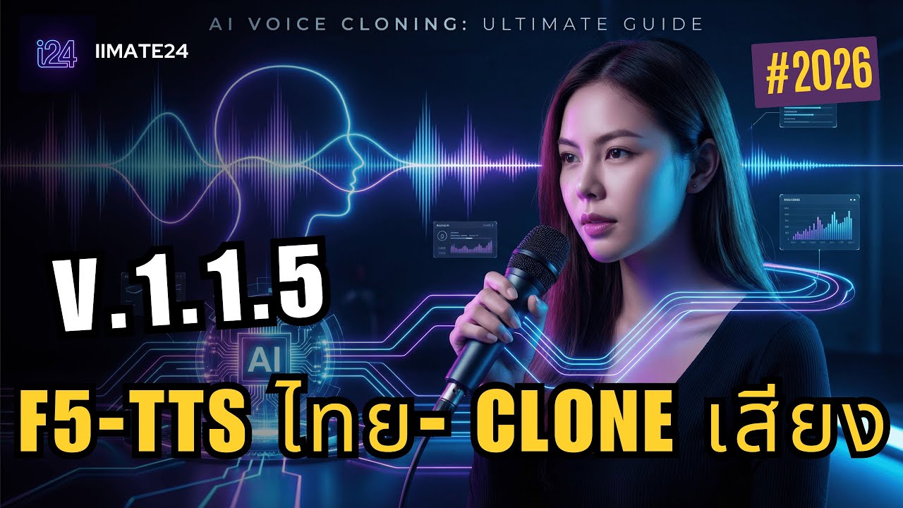 การ clone เสียง ด้วย F5-TTS-ภาษาไทย ComfyUI *Update 2026* 1 click install