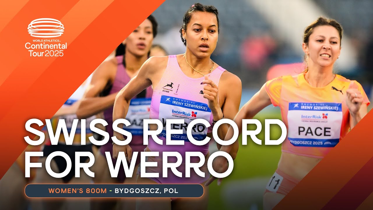 Audrey Werro powers to Swiss 800m record 🔥  | Continental Tour Gold 2025