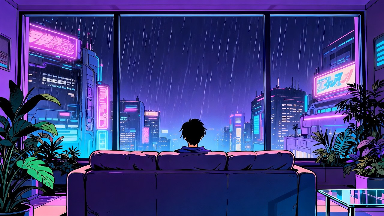 Calm Rainy Night 🎧 Retro Lofi Mix | Study & Relax Beats