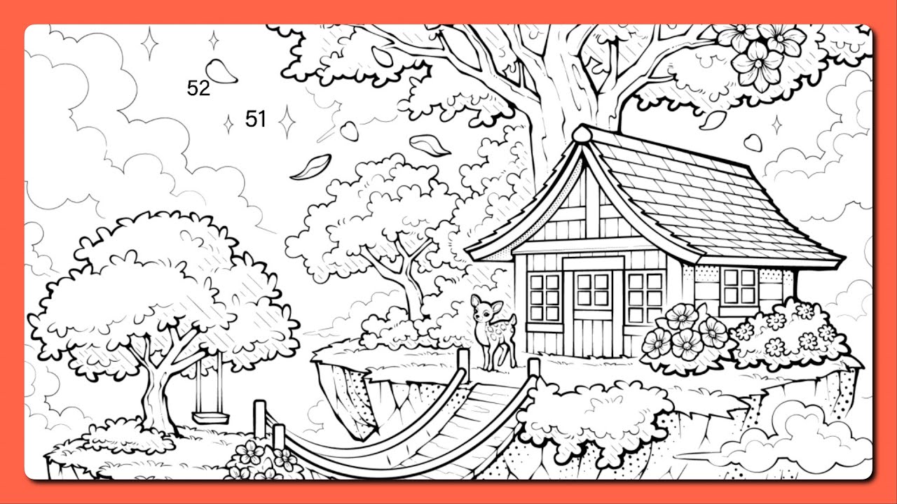 Color by Number Floating Island Fantasy, Moonlit Calm Color Oasis App #coloringbook #gameplay