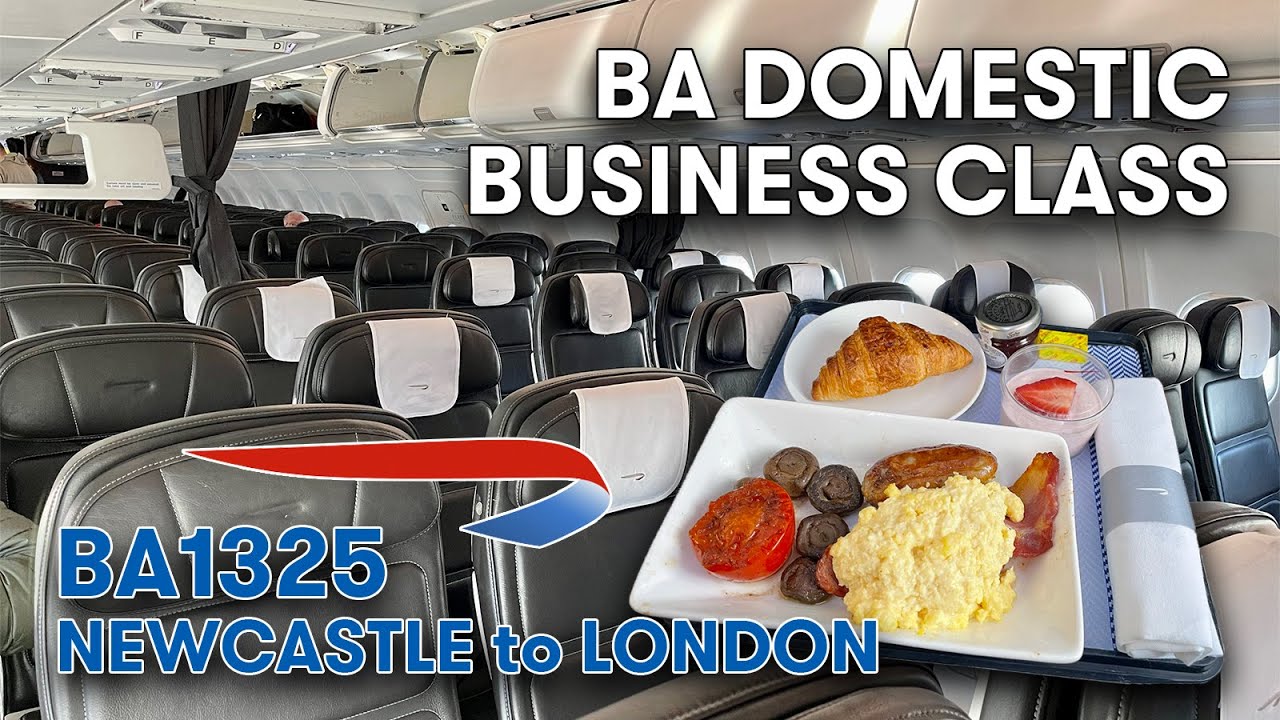 Бизнес-класс British Airways | A319 Ньюкасл Интернешнл — Лондон Хитроу [4K]