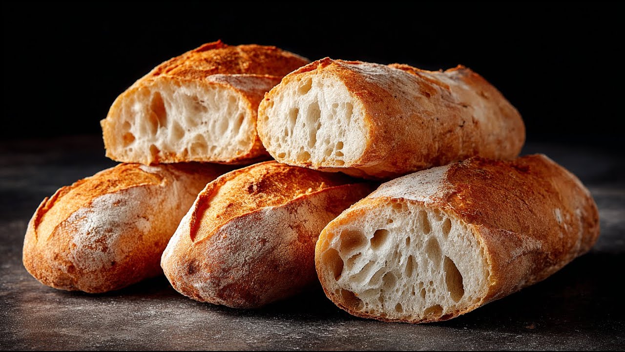 Итальянский ХЛЕБ 🍞 за 3 шага! Без замеса — просто перемешать ложкой!