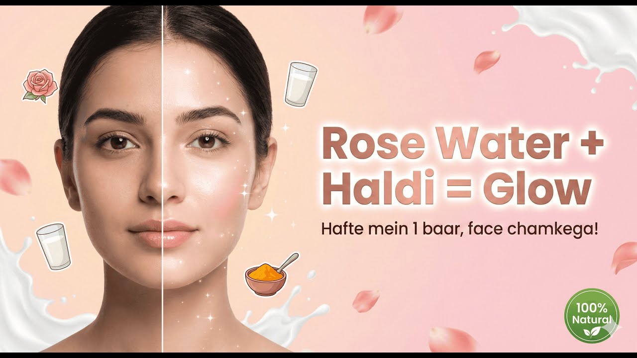 HEALTH AND BEAUTY | #गुलाबजल में मिलाएं दूध और हल्दी हफ्ते में एक बार लगाने से बढ़ेगा चेहरे का निखार