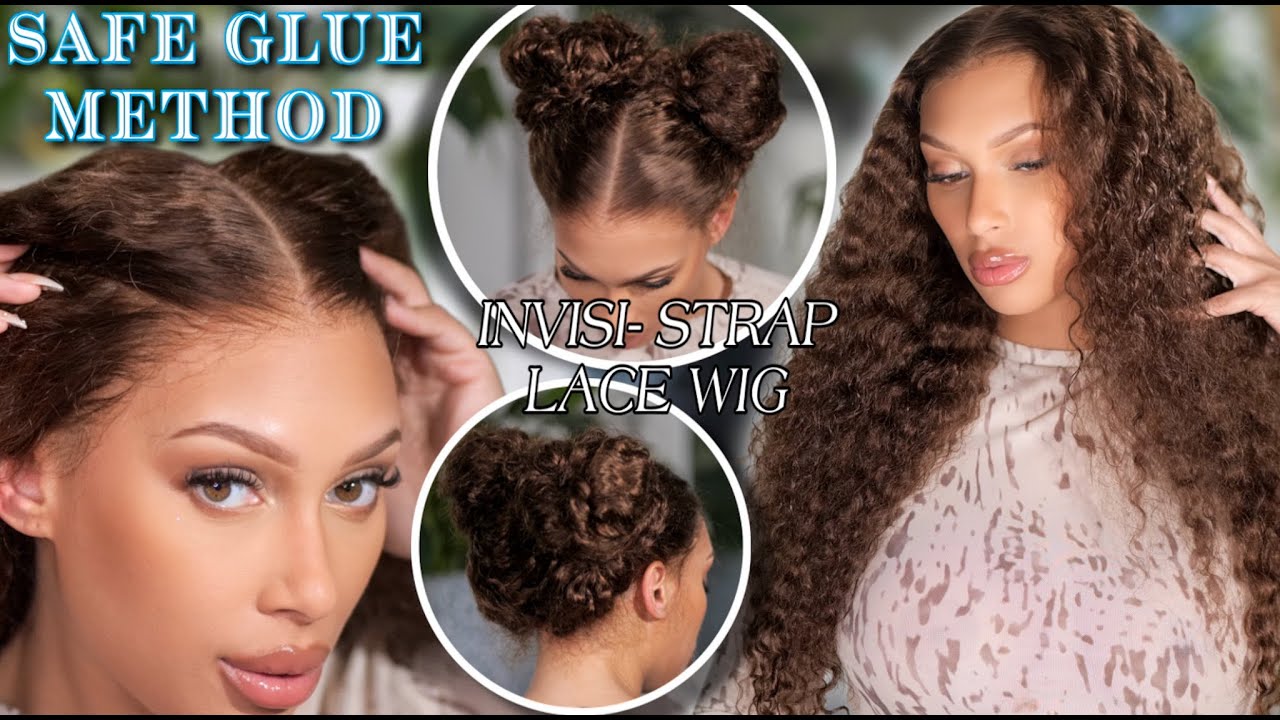 ✨NEW Wig Glue Install METHOD👌🏽Save Your Edges! STRONG HOLD! Invisi Strap 360 Wig- ASHIMARY HAIR
