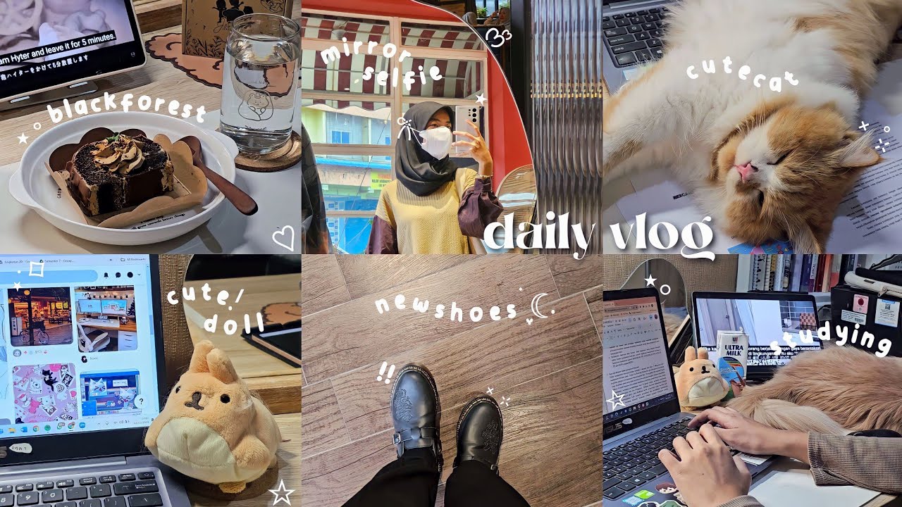 daily vlog🍰💌 : productive day, cute cafe, unboxing, grocery time, breakfast, morning routine, cake!