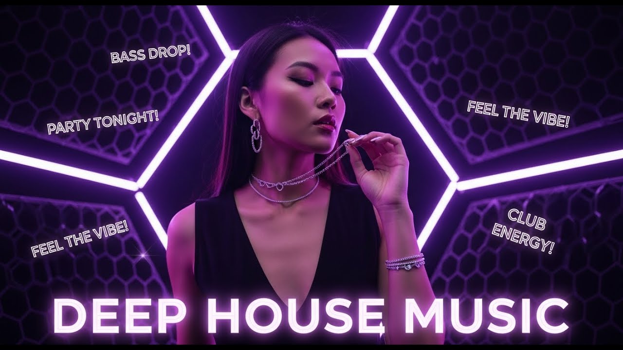 Deep House Music Neon Session 🚀 Electronic Groove and Midnight Mood