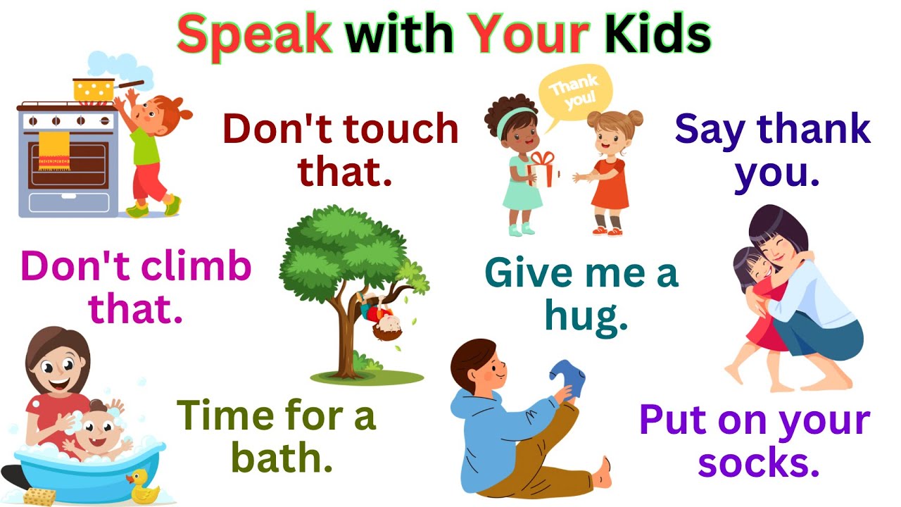 Speak English with Kids | 100 Daily Sentences for Kids | Speak English at Home | Phrase
