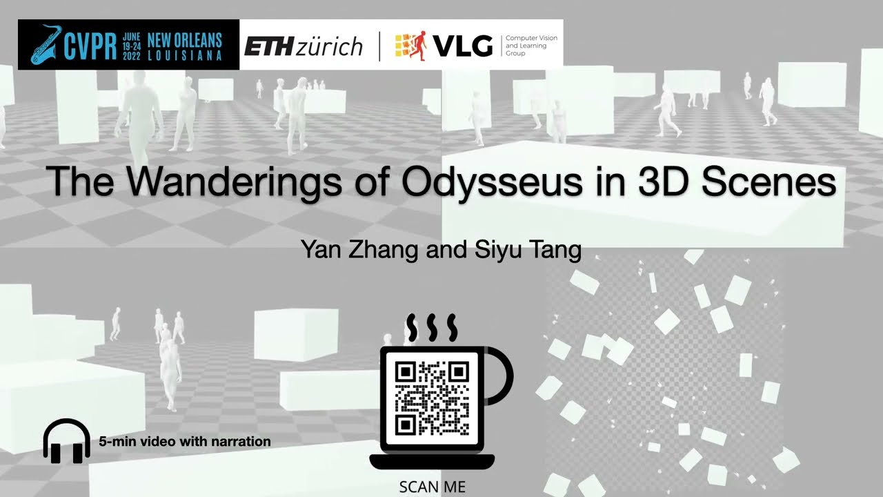 [GAMMA, CVPR22] The Wanderings of Odysseus in 3D Scenes