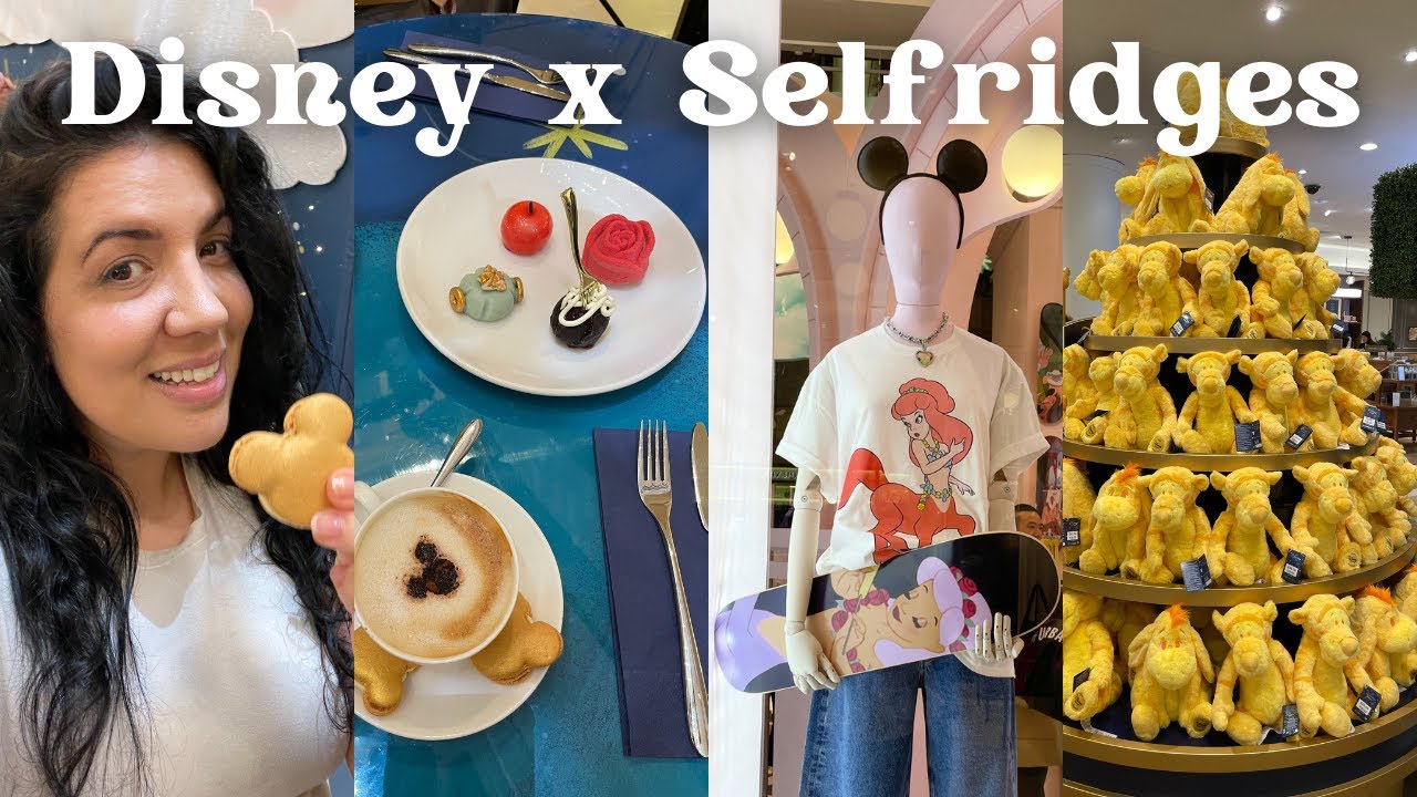 DISNEY CHRISTMAS SELFRIDGES & LONDON DISNEY STORE 2025 Disney food, Castle, merch, holiday windows!!