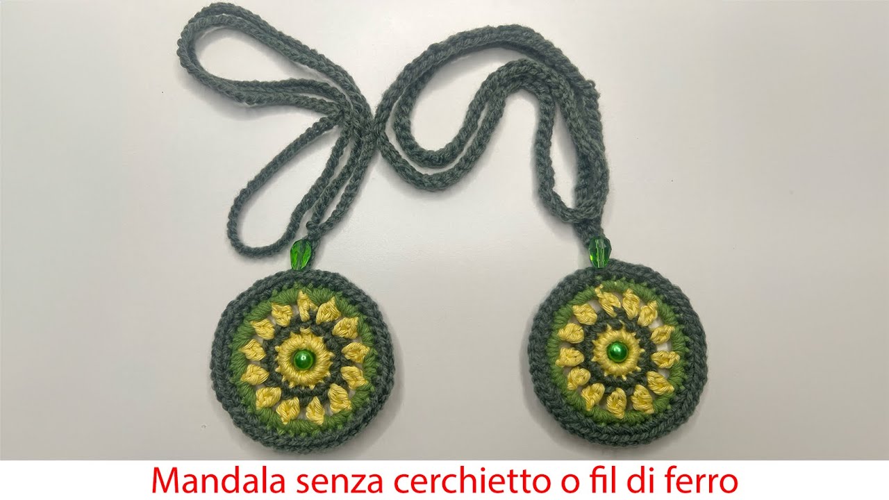 Mandala senza cerchietto o fil di ferro all'uncinetto
