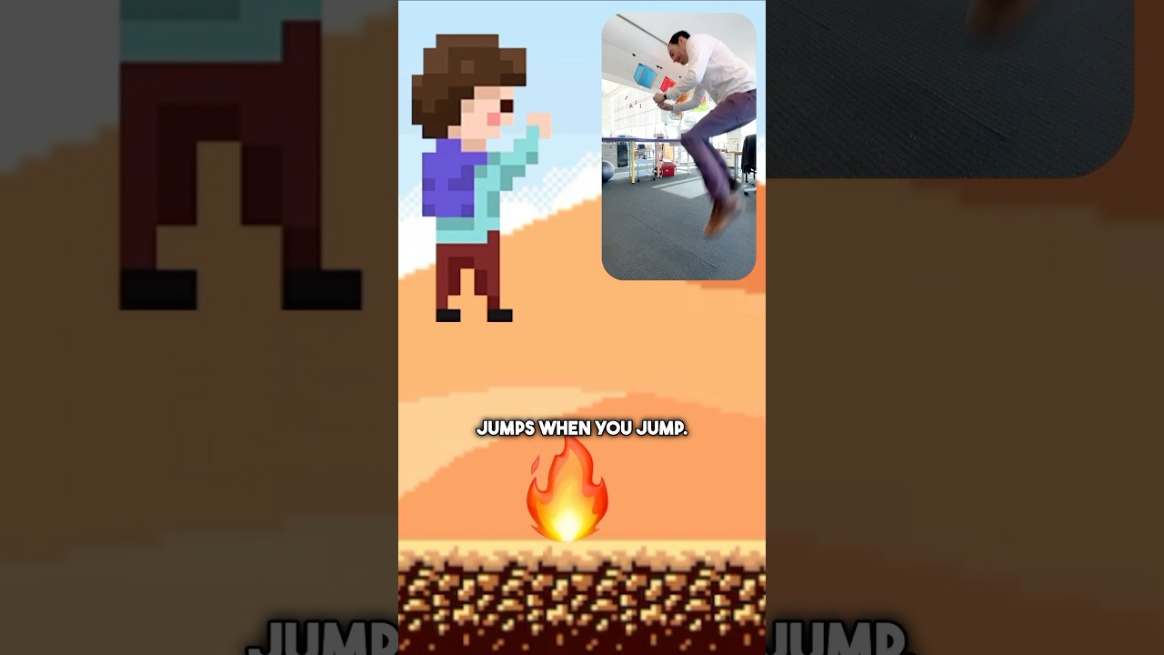 Make a video game character jump when you jump 