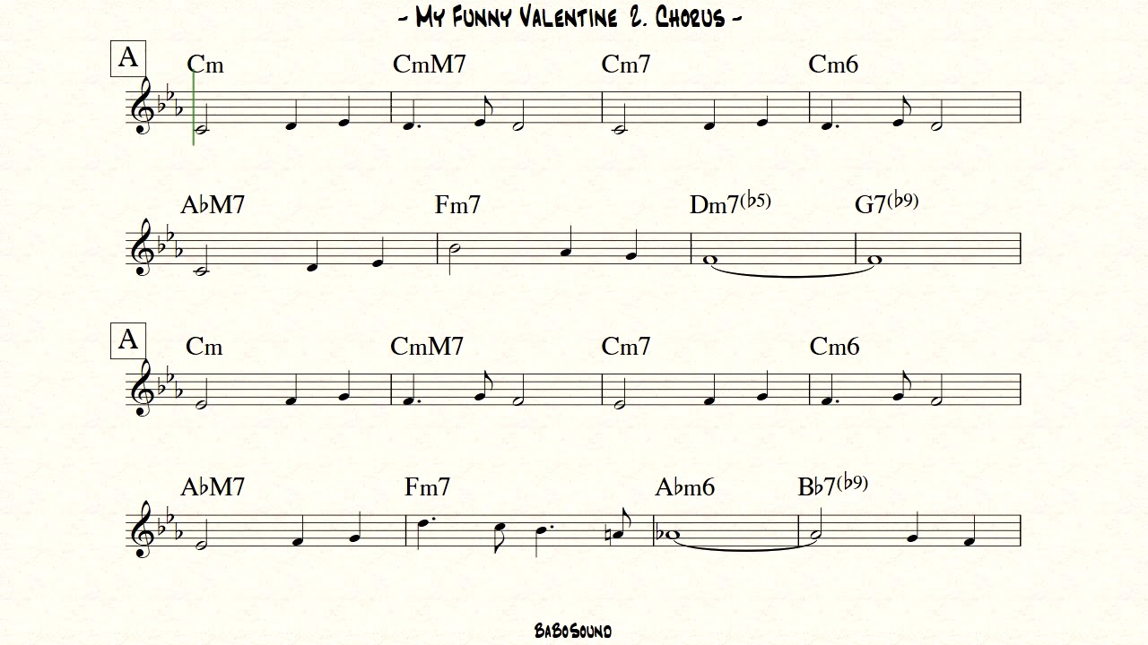 My Funny Valentine Backing Track (BPM 70)