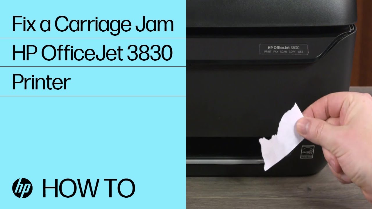 Fix a Carriage Jam | HP OfficeJet 3830 Printer | HP