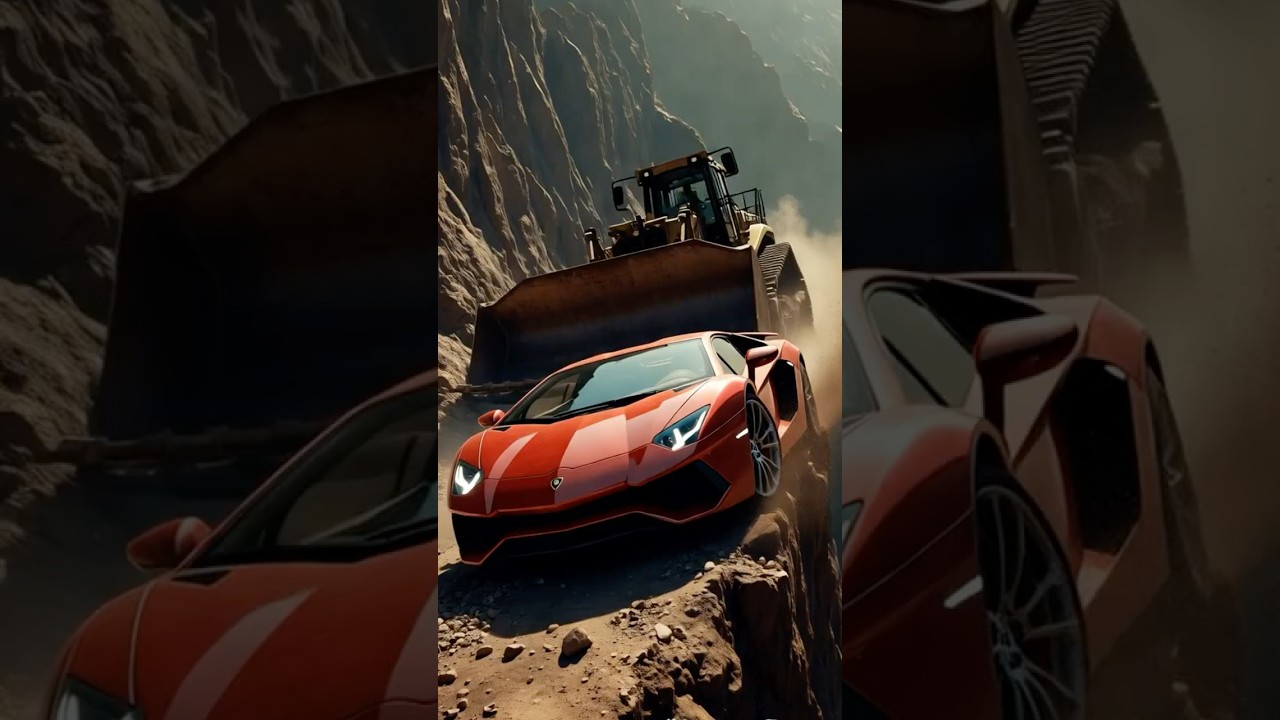 Lamborghini Aventador Falls Off a Cliff &ndash; Total Destruction!#Lamborghini #CarDestruction