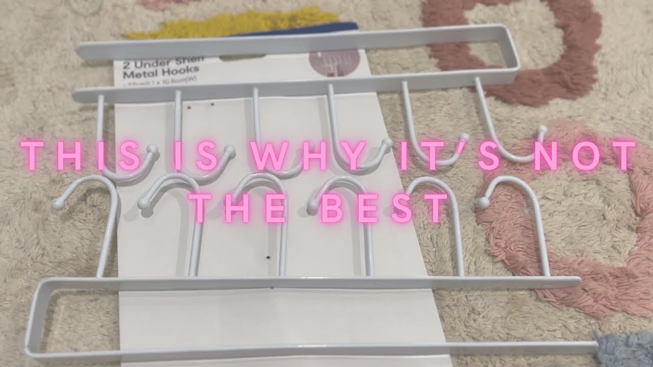 Kmart 2 Under Shelf Metal Hooks | Closer Organisation | Bag Hanger