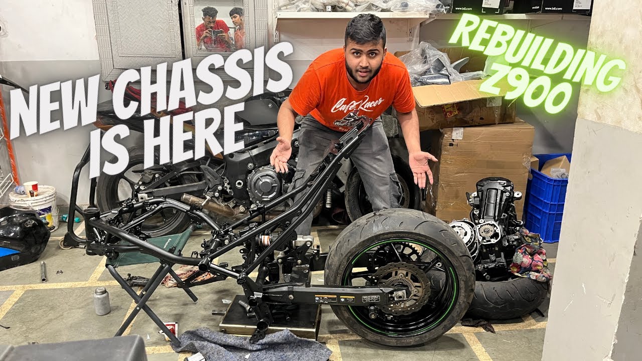 Kawasaki Z900 Rebuilding Ep-2 : New Chassis Aagyi!!