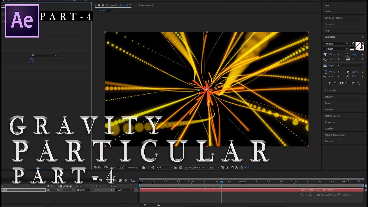 Trapcode Particular Gravity Tutorial Part-4 Tutorial in Hindi - ROHITVFX