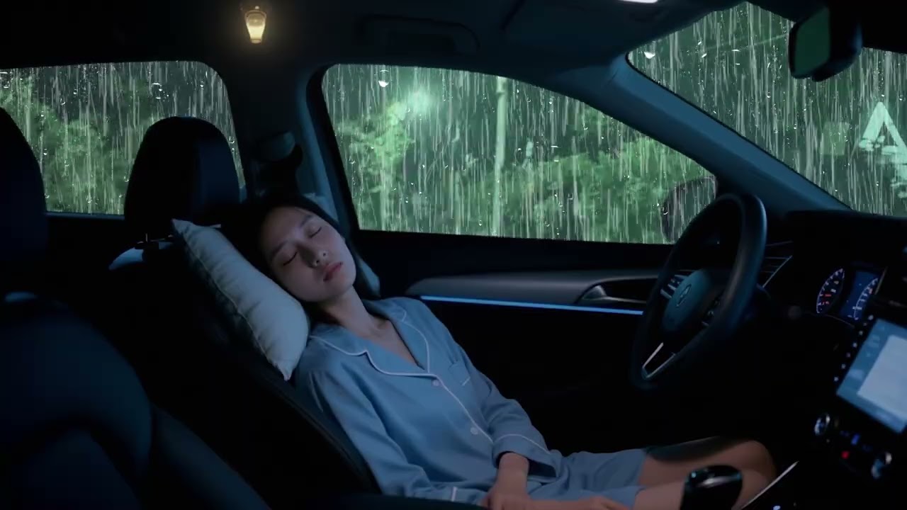 🌧️ Heavy Rain on Car Roof at Night 🚗 | Powerful Rain Sounds for Deep Sleep & Instant Relaxation