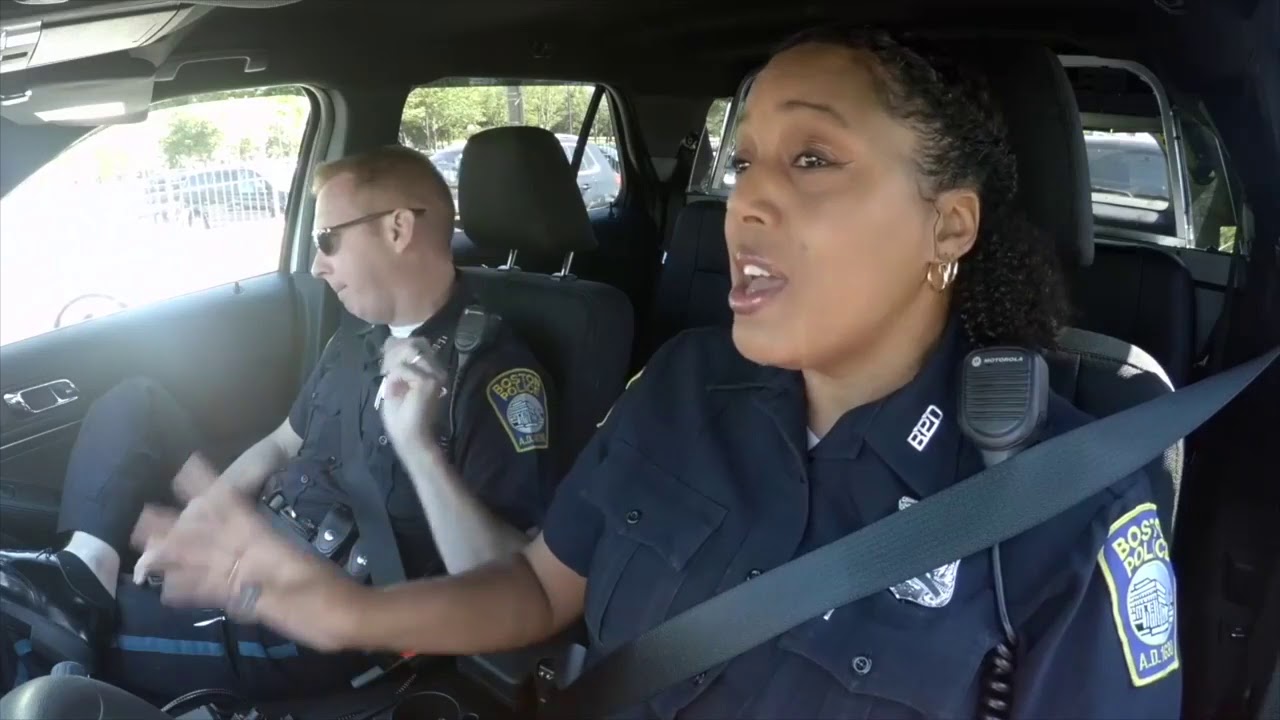 Boston police officers sing 'God Bless America' in honor of July 4th