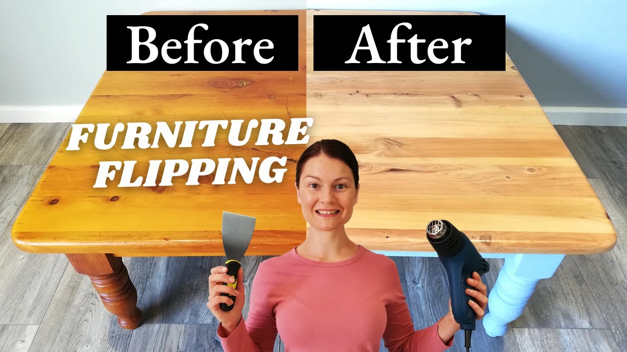 Furniture Makeover | Coffee Table Flip | Using a Heat Gun