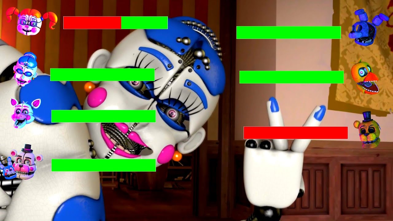 [SFM FNaF] Top 5 ROTTEN vs Fights WITH Healthbars