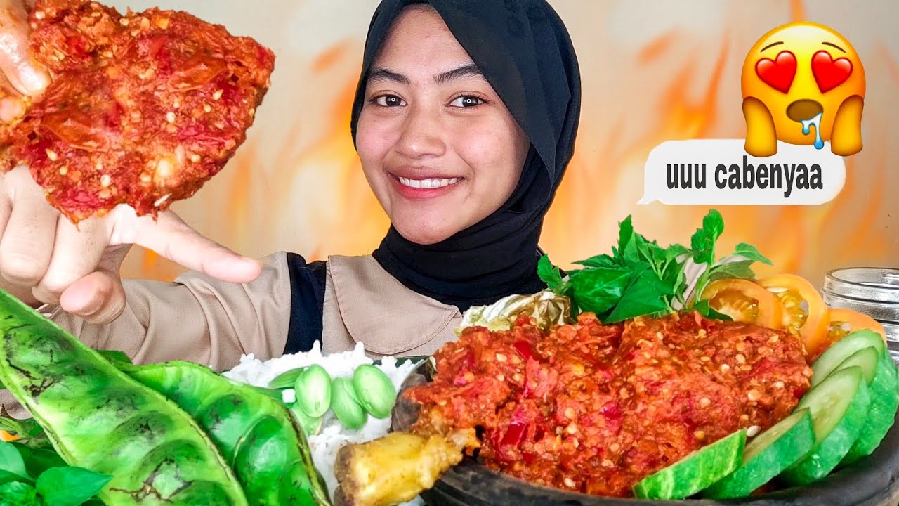 MANDI CABE ‼️ MUKBANG AYAM PENYET FULL CABE | SAMBELNYA BIKIN ISTIGHFAR 🥵