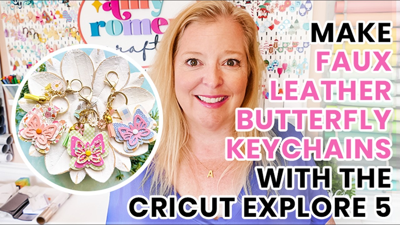 Как сделать брелоки-бабочки из искусственной кожи с помощью Cricut Explore 5 (или любого другого ...