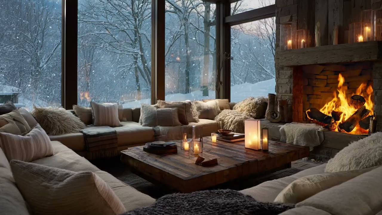 Snowy ambience flows through the room ❄️ bringing warmth to cold and silent hours