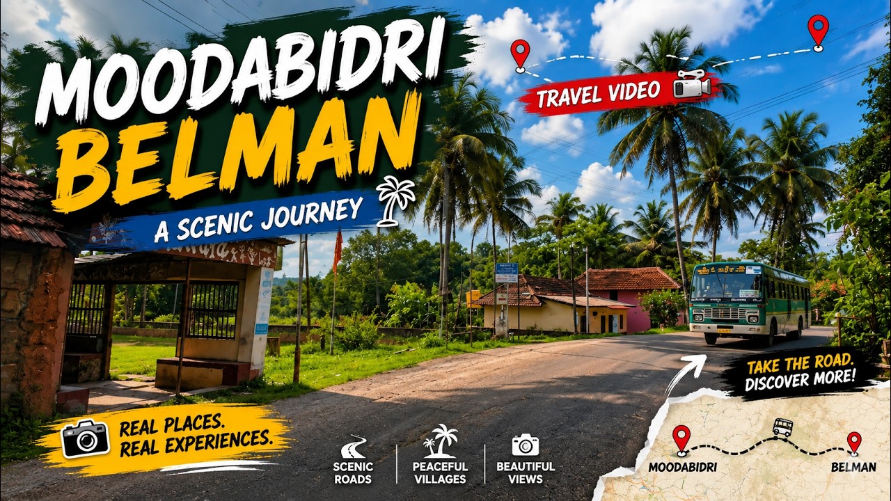 Moodabidri &ndash; Belman Road Journey | Nature & Village Views 🌴 4K Travel Video