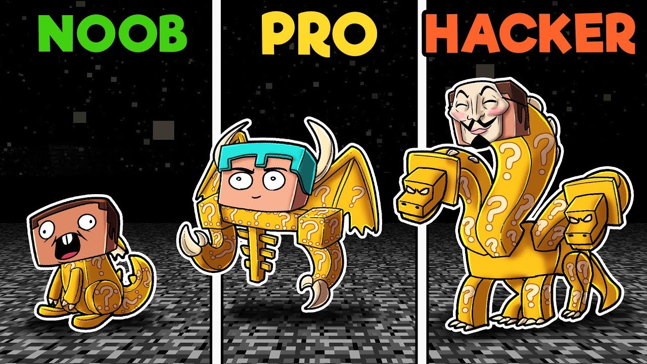 Minecraft - NOOB vs PRO vs HACKER - LUCKY EGG BOSSES!