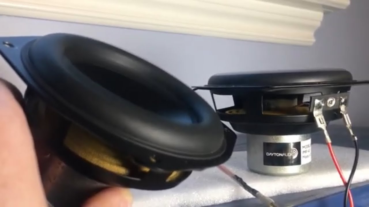 Dayton Audio ND105-4 Free Air Excursion Test