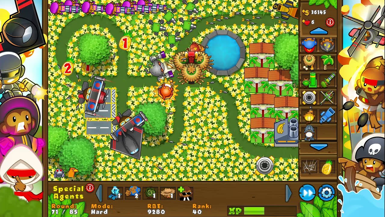 Bloons TD 5 - Daffodils [Hard] Gameplay (No Commentary)