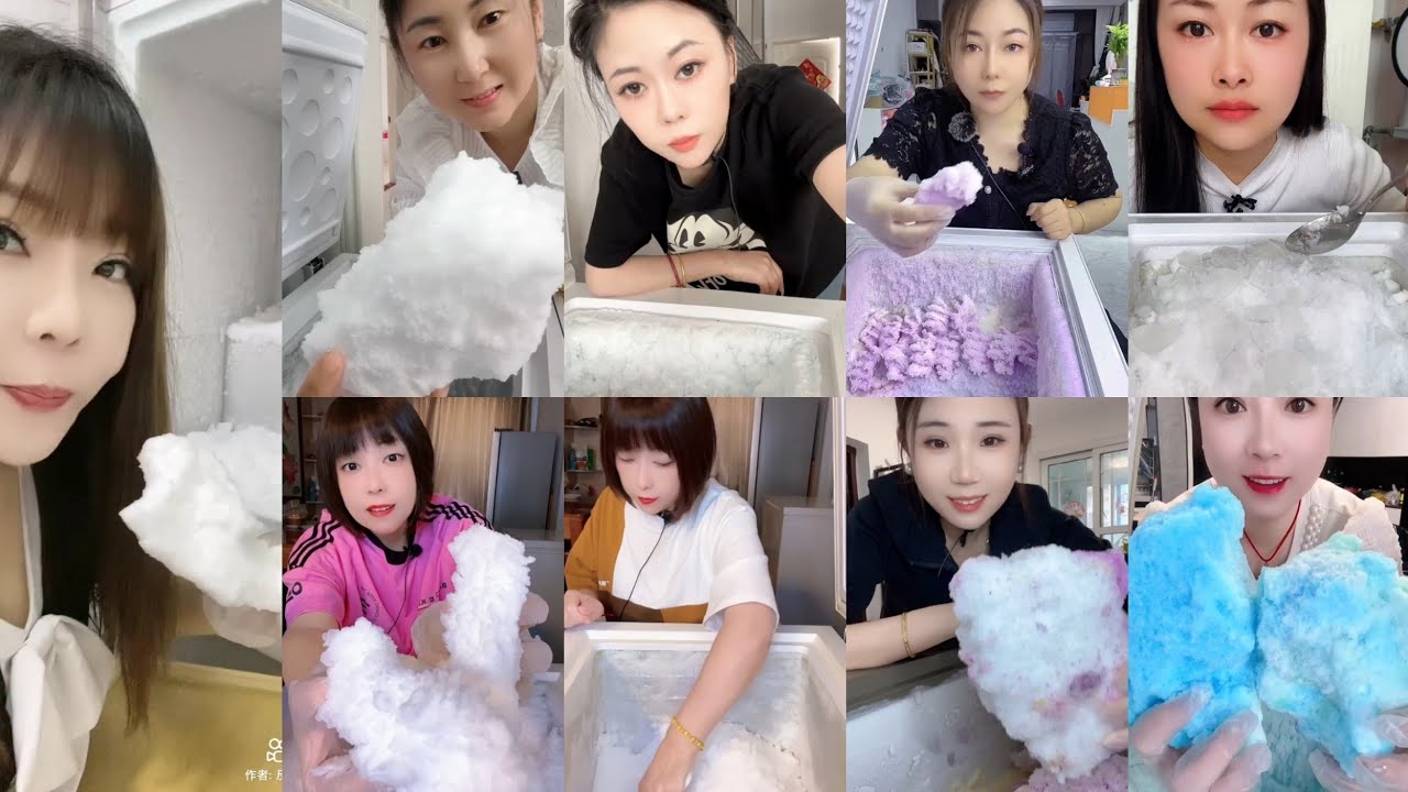ASMR ICE EATING | SOFT ICE | FREEZER FROST ICE | CRUSHED ICE | FLAVORED ICE