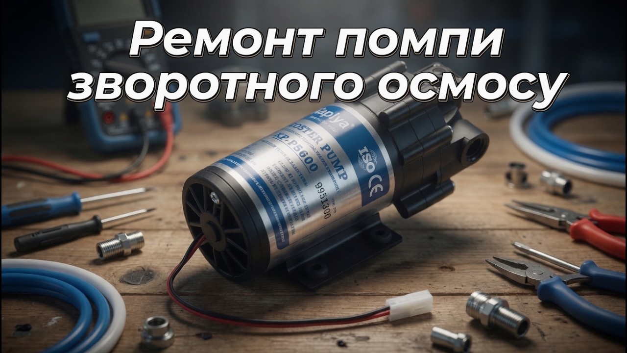 Ремонт помпи Kaplya (E-CHEN EC-204-600A). Заміна діафрагми та підшипників помпи зворотного осмосу.
